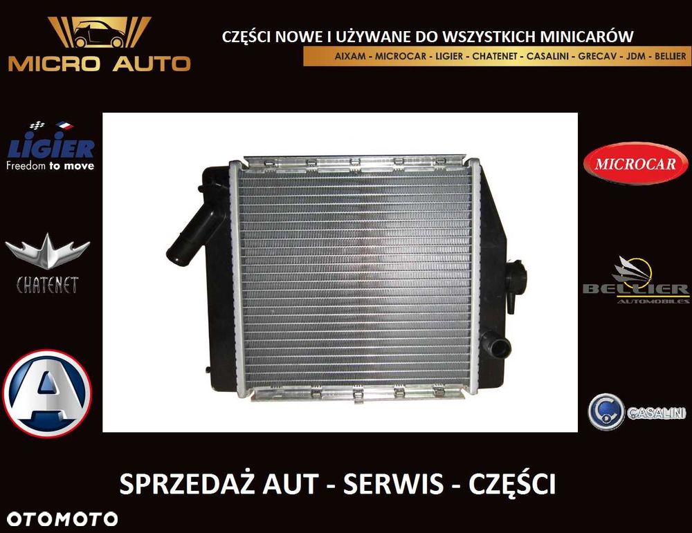 Chłodnica Microcar Lyra Virgo JDM Aixam Ligier Grecav Bellier 523
