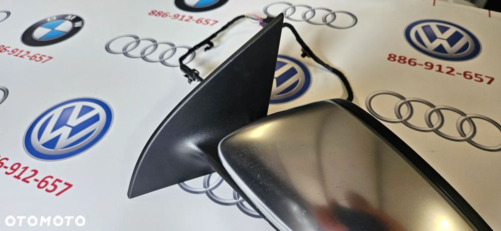 VW SCIROCCO 1K8 LIFT R-LINE Kompletne lusterko lewe Lusterko kierowcy 9 KABLI 9 PIN EUROPA - 8