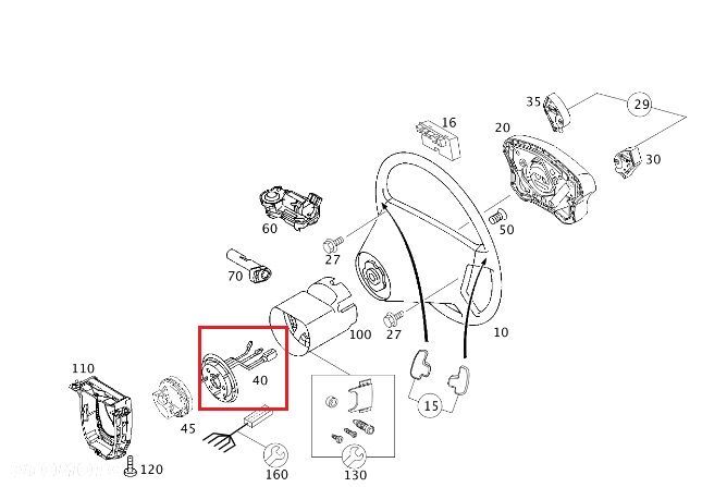 MERCEDES W169 W203 W245 Czujnik kąta skrętu ORYGINAL - 2