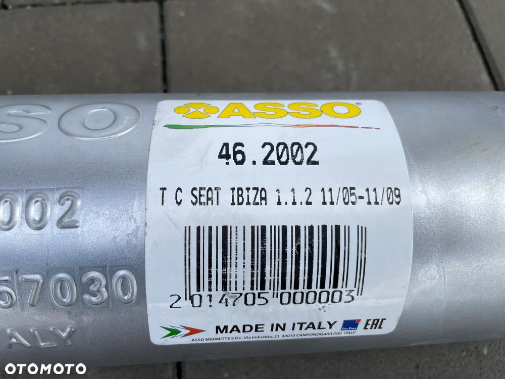 TŁUMIK PRZEDNI IBIZA, CORDOBA, TOLEDO, RAPID, ROOMSTER, POLO - NOWY ASSO 1,2 - 5