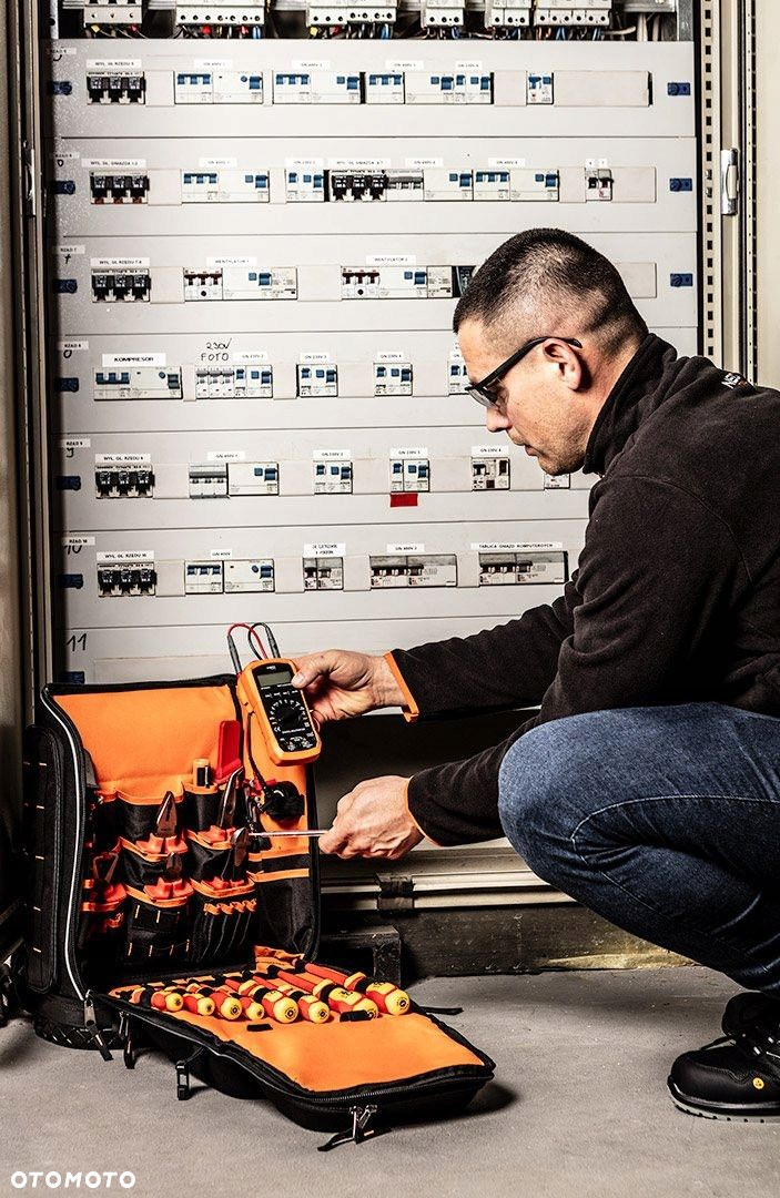 NEO PLECAK ELEKTRYKA 31 ELEMENTÓW SZCZYPCE MULTIMETR ŚCIĄGACZ IZOLACJI WKR - 11