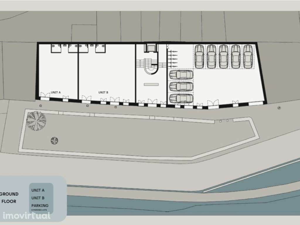 Espaço comercial único frente ao rio 100 m2 - V. N. de Gaia - Grande imagem: 3/4