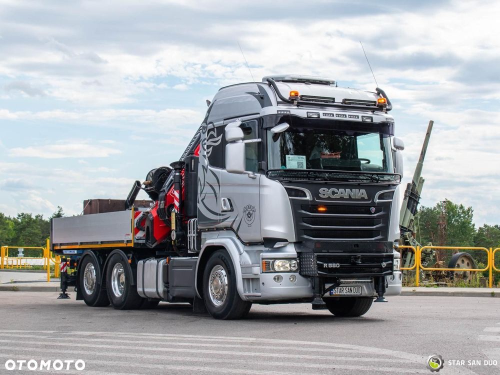 Scania R580 6x2 FASSI F545RA.2.27 XE  HDS Żuraw Fly Jib Wciągarka Siodło - 12