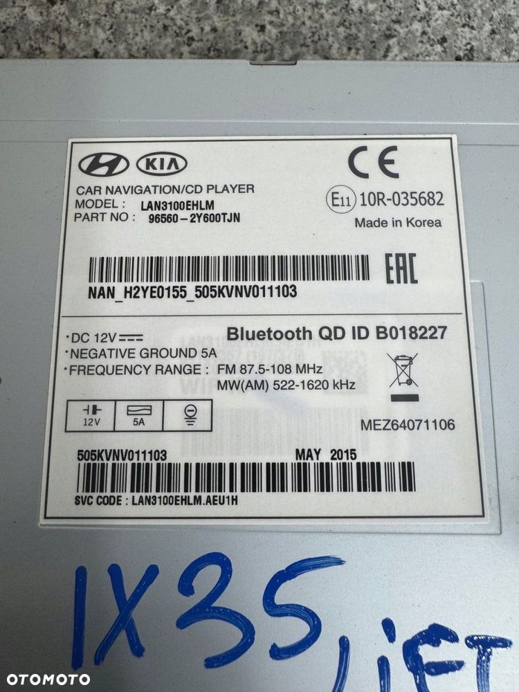 radio nawigacja hyundai ix35 2013-2015 96560-2y600tjn lift - 5