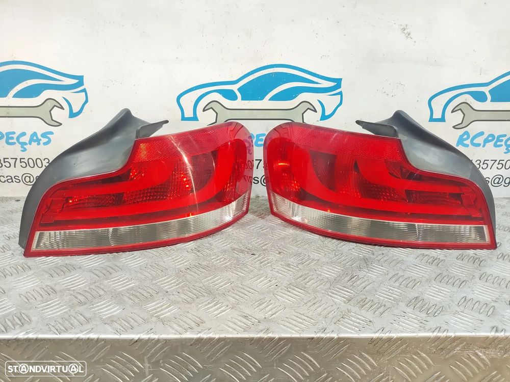 Conjunto Farolins Farolim BMW serie 1 E82 Coupe E88 Cabrio LCI Led 2006 - 2013 7273430 7273429 - 2