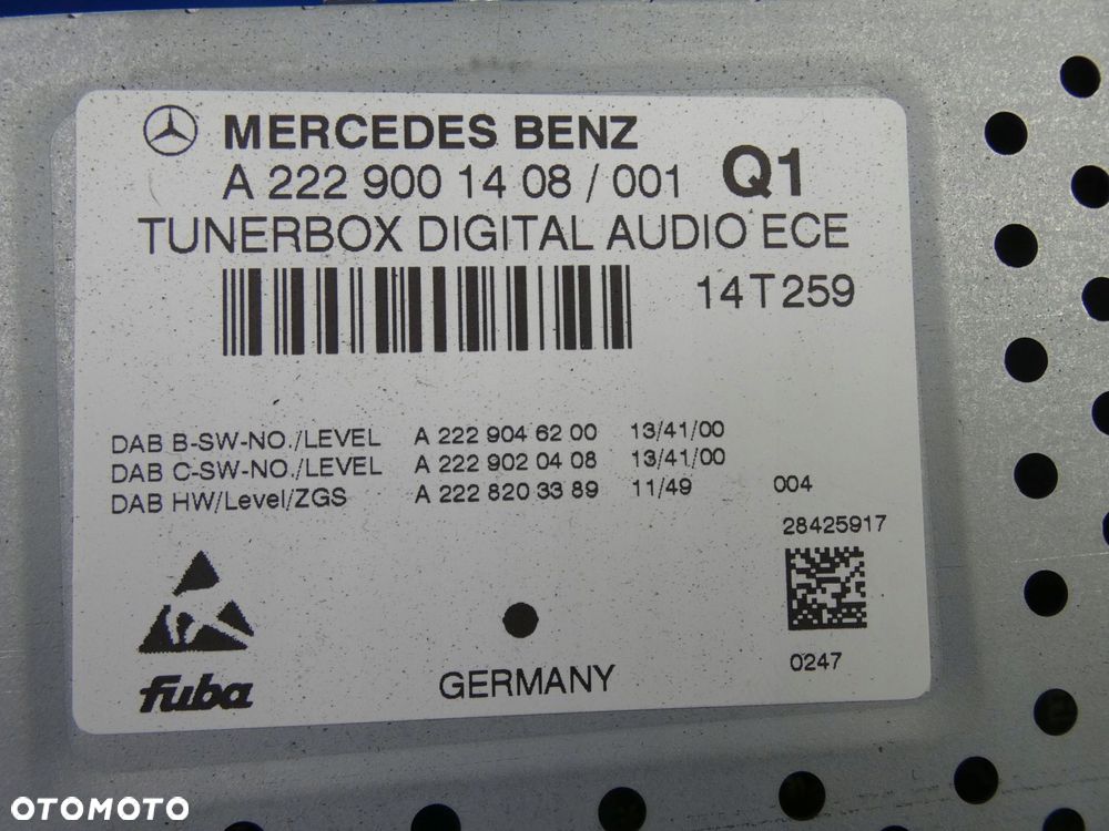 MERCEDES C KLASA W205 GLC W253 S W222 WZMACNIACZ TUNER RADIA AUDIO - 2