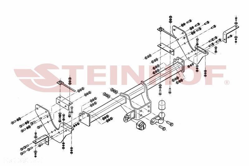 Hak Holowniczy + WIĄZKA 7PIN od Isuzu D-Max Pickup od 2012 - 2