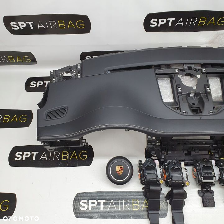 PORSCHE MACAN DESKA ROZDZIELCZA KONSOLA KOKPIT PULPIT PODUSZKI AIRBAG AIR BAG PASY KIT SET - 2