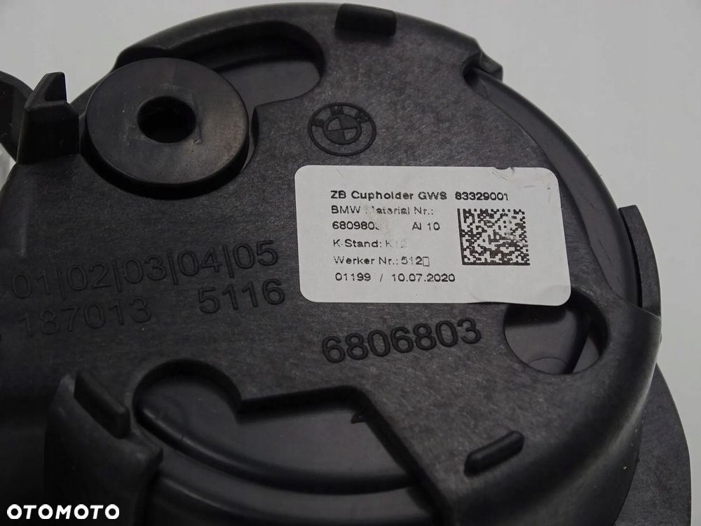 UCHWYT NA KUBKI NAPOJE CUPHOLDER USB TUNEL EUROPA 6809803 BMW 3 G20 G21 - 5