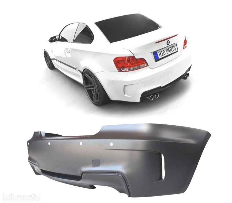 PARA-CHOQUES TRASEIRO BMW E82 E88 07-13 LOOK 1M PDC - 1