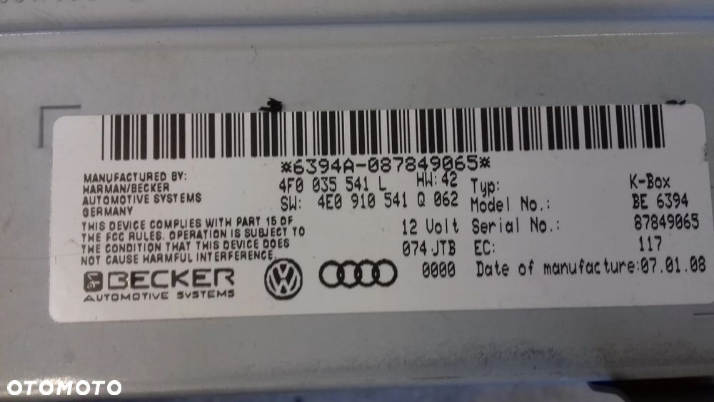 moduł tuner radio 4F0035541L A6 C6 - 2