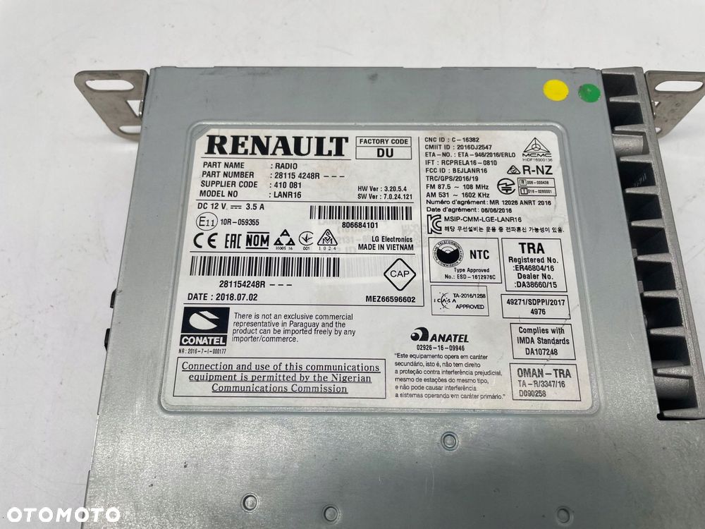 radio renault kadjar 281154248r - 4