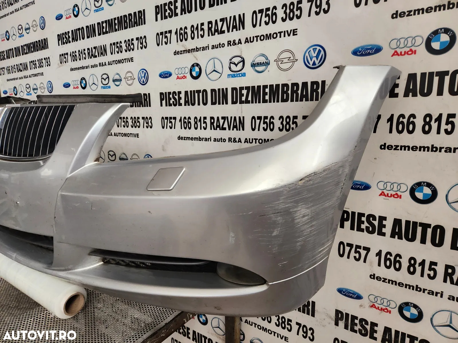 Bara Fata Completa Cu Spalatoare Far Grile Si Proiectoare Bmw E90 E91 NFL Necesita Vopsire Mici Def - 7