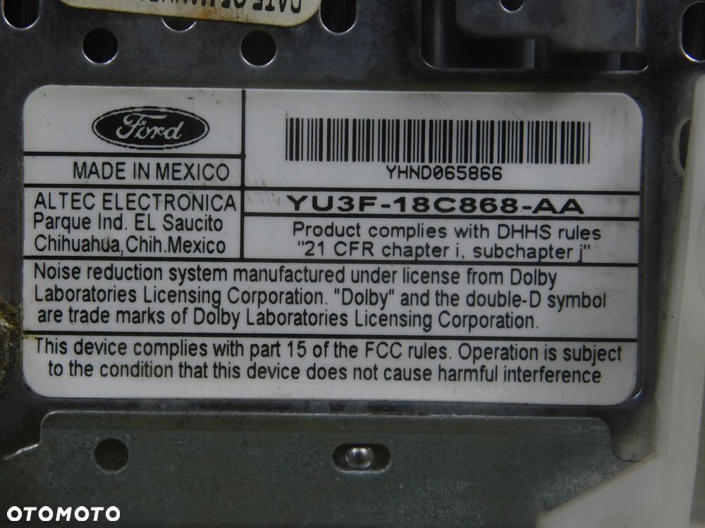 Yu3F-18C868-Aa Fabryczne Radio Ford Escape I - 4