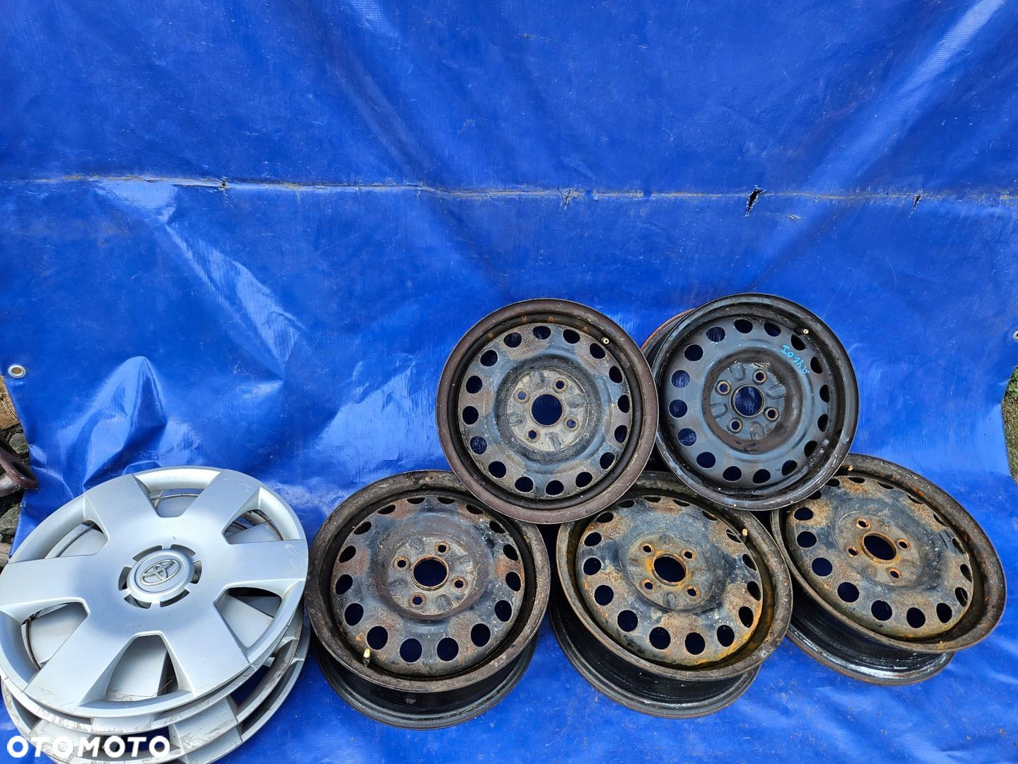 TOYOTA AYGO FELGI STALOWE 14" KOŁPAKI KOMPLET 5 SZT - 1
