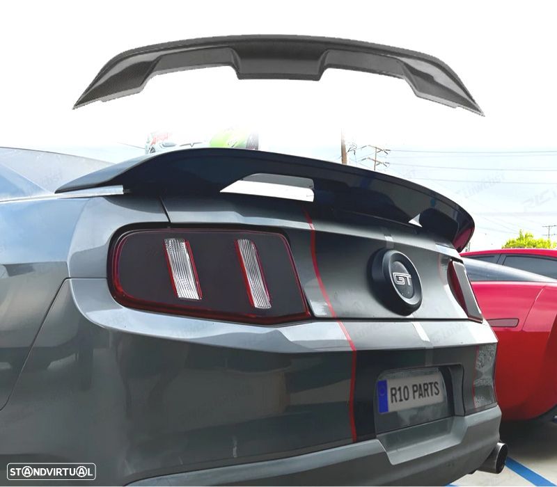 AILERON FORD MUSTANG 10-14 LOOK GT500 PRETO BRILHANTE - 1