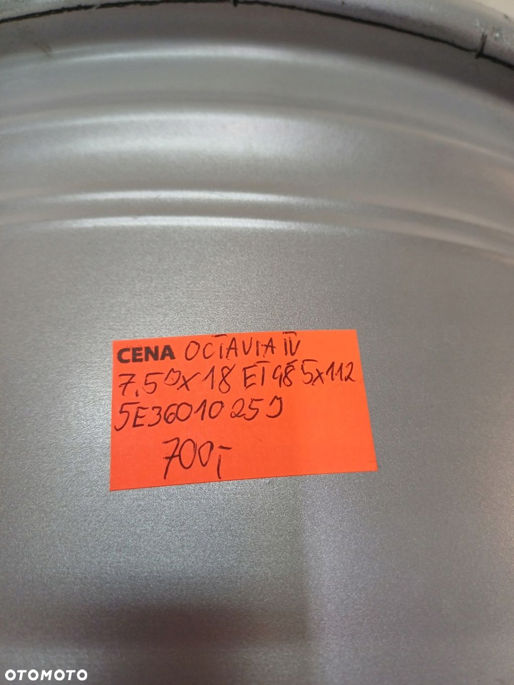 FELGA ALUMINIOWA SKODA OCTAVIA IV 4 7.5" x 18" 5x112 ET 48 - 12