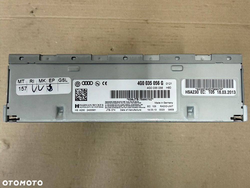 AUDI A5 8T LIFT 12-17 TUNER RADIOWY 4G0035056G - 3