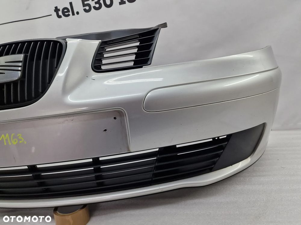 SEAT IBIZA 6L0 02- ŁADNY KOMPLETNY ZDERZAK PRZEDNI PRZÓD , KOLOR SREBRNY METALIK , NR AUKCJI NZ1163 - 16