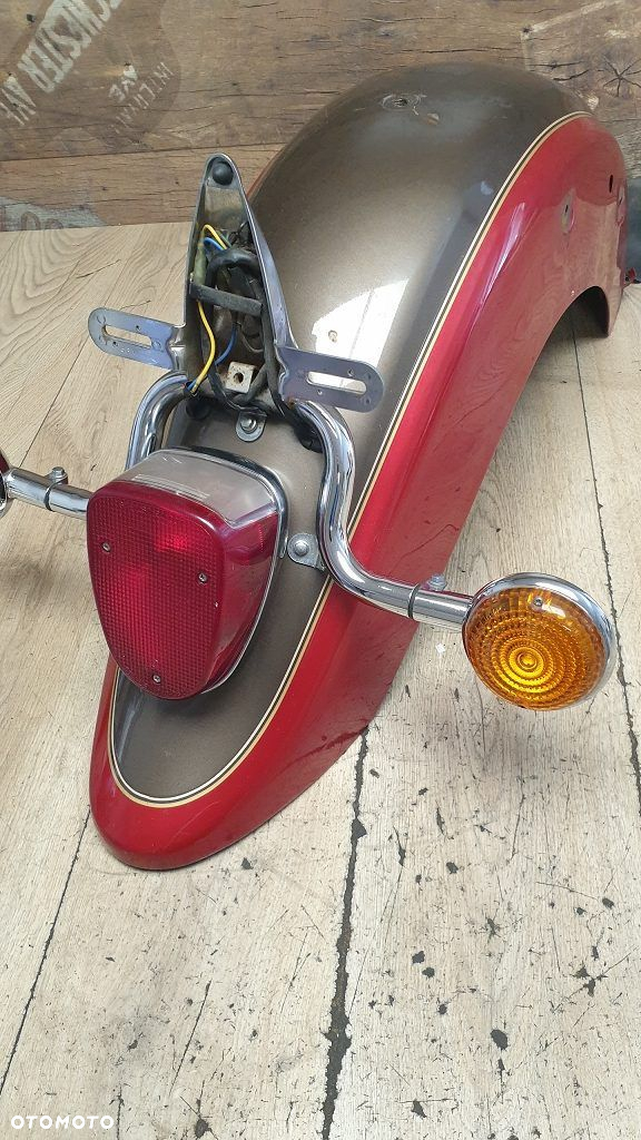 Błotnik tył lampa listwa chrom kierunkowskazy Yamaha XVS650 Drag Star Classic - 7