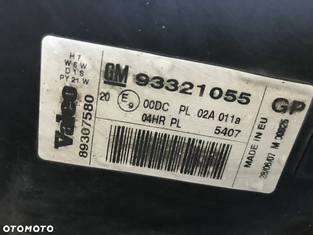 OPEL MERIVA A LAMPA LEWA PRAWA XENON 93321054 93321055 - 7