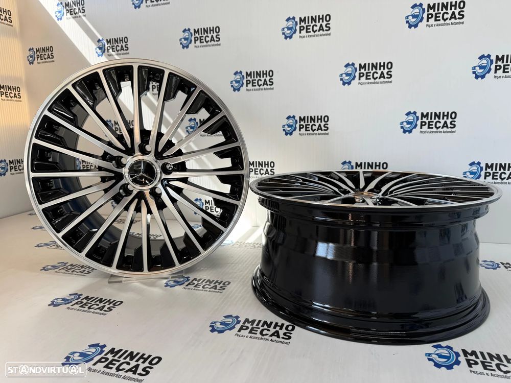 Jantes Look Mercedes New Turbine em 18 (5x112) Preto e Polido - 5