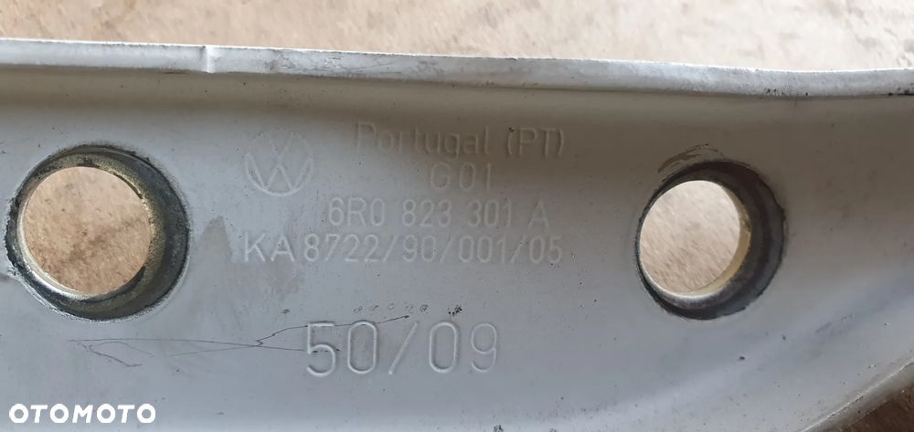Zawias maski lewy przód przedni VW Polo V 6R 6R0823301A - 6