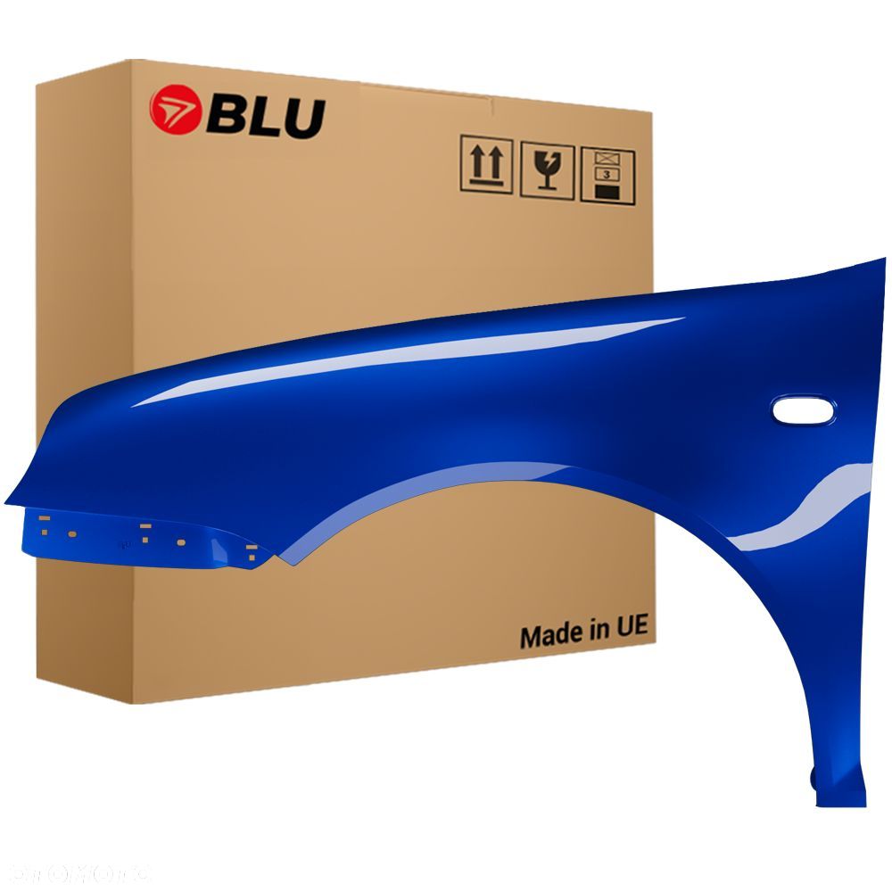 BLU Błotnik VW GOLF IV 4 LB5R lewy niebieski 97-06 przód ocynk DeepBlau - 1