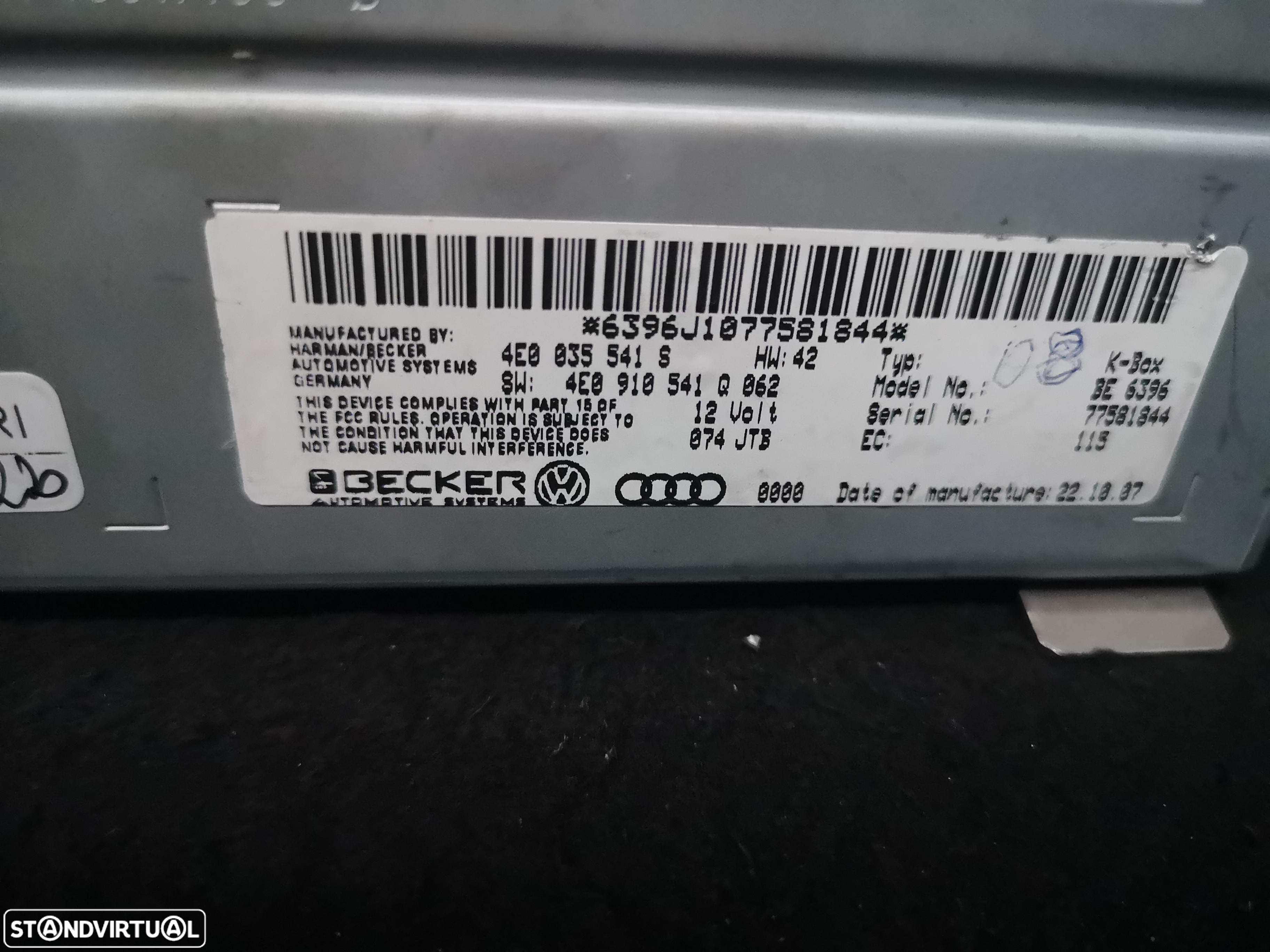 Centralina MMI Multimedia Radio Audi a8 d3 4e0 2003-2009 - 4