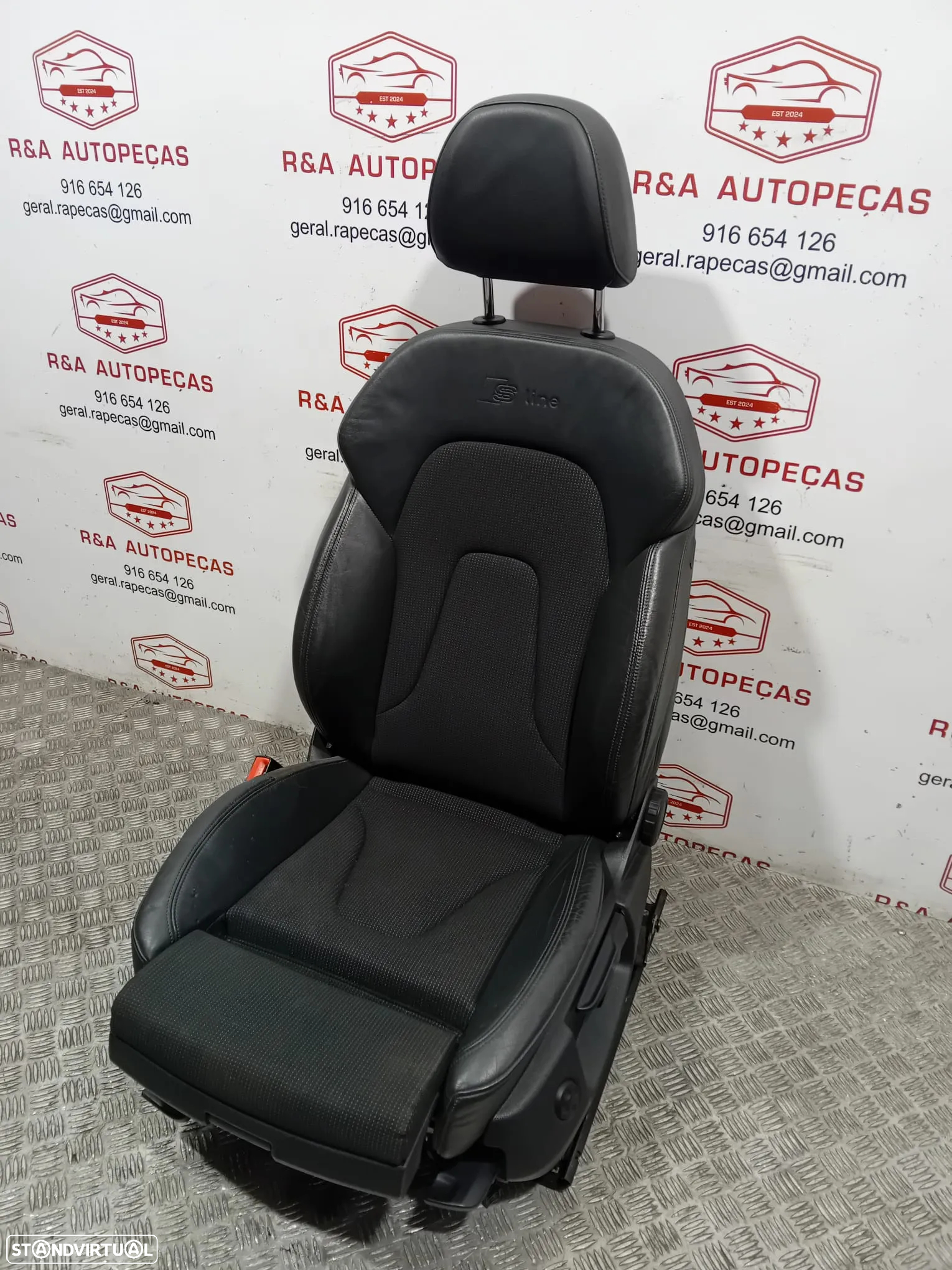 Conjunto de Bancos Audi A4 B8 Avant S Line Carrinha Pele e Tecido Originais - 14
