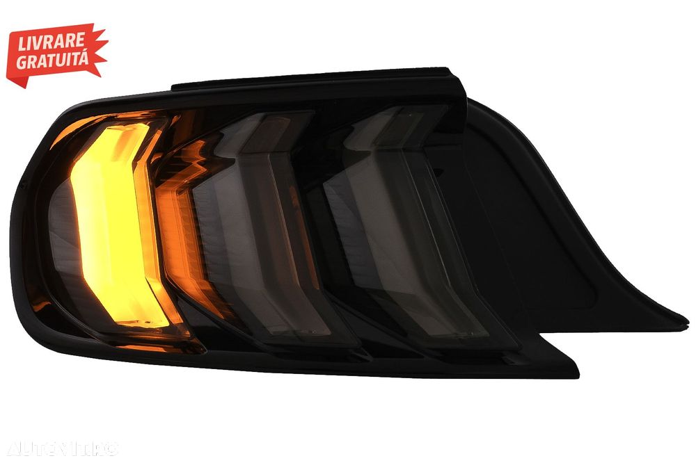Stopuri Full LED Ford Mustang VI S550 (2015-2019) Fumuriu cu Semnal Dinamic Secven- livrare gratuita - 7