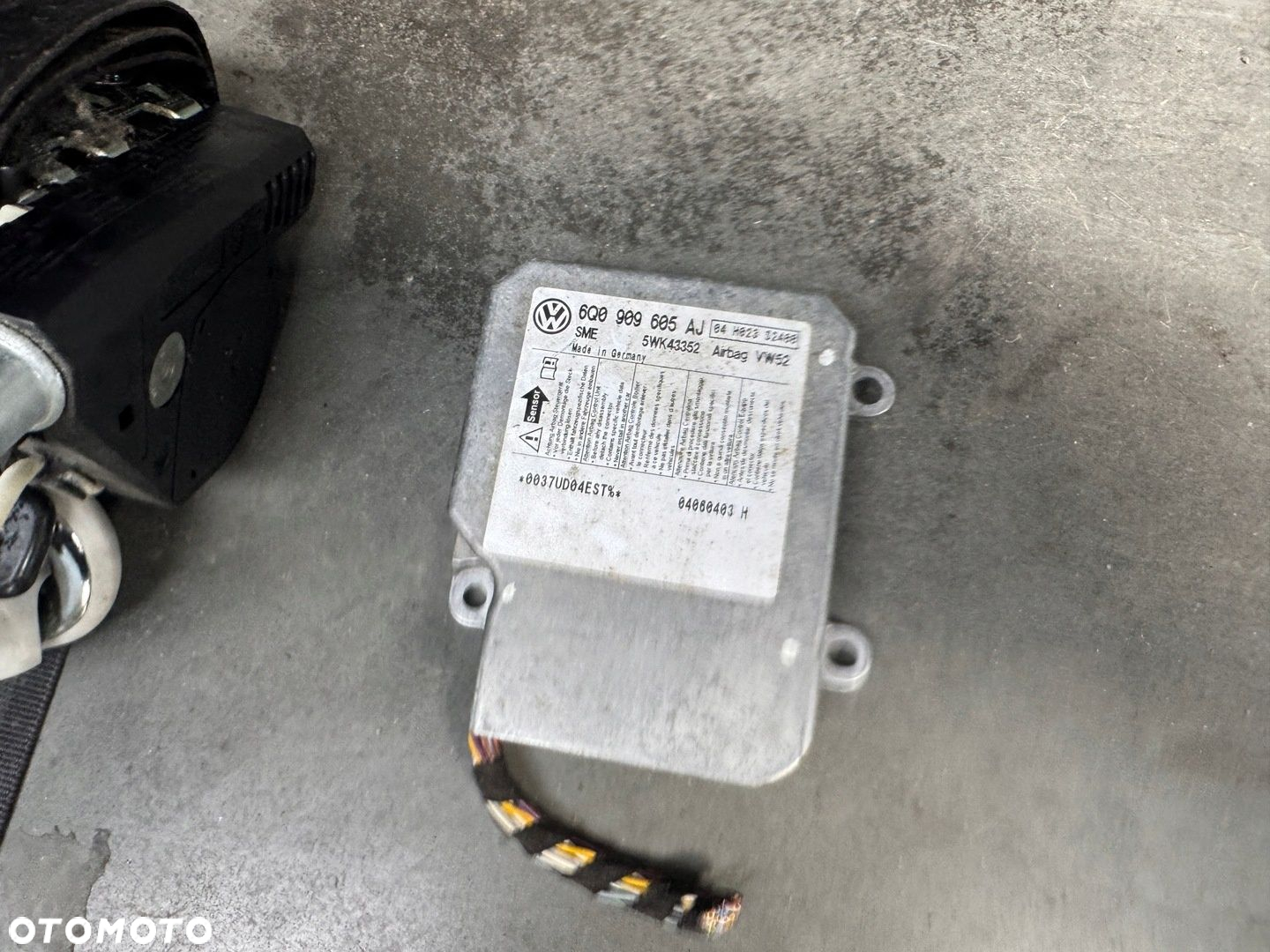 VW CADDY III KONSOLA PODUSZKA AIRBAG PASY SENSOR - 5