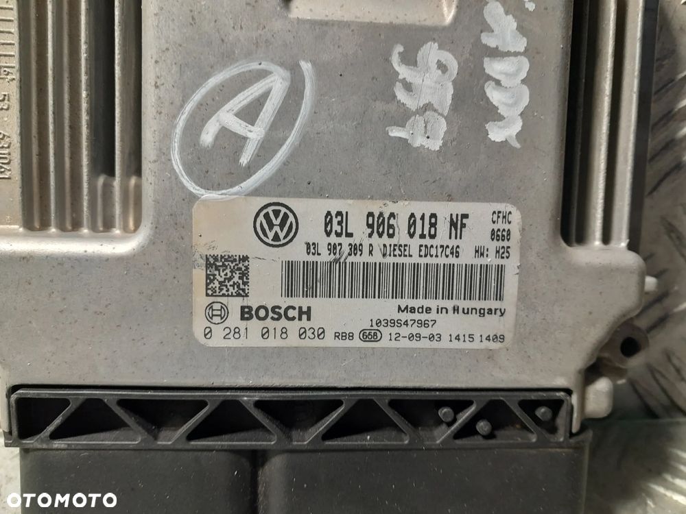 VW CADDY 2.0 TDI KOMPUTER STEROWNIK SILNIKA NR: 03L906018NF - 2