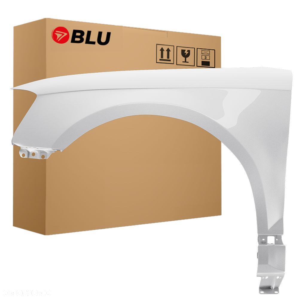 BLU Błotnik AUDI A3 8P lift LS9R lewy biały 08-12 przód GletscherWeiss - 1