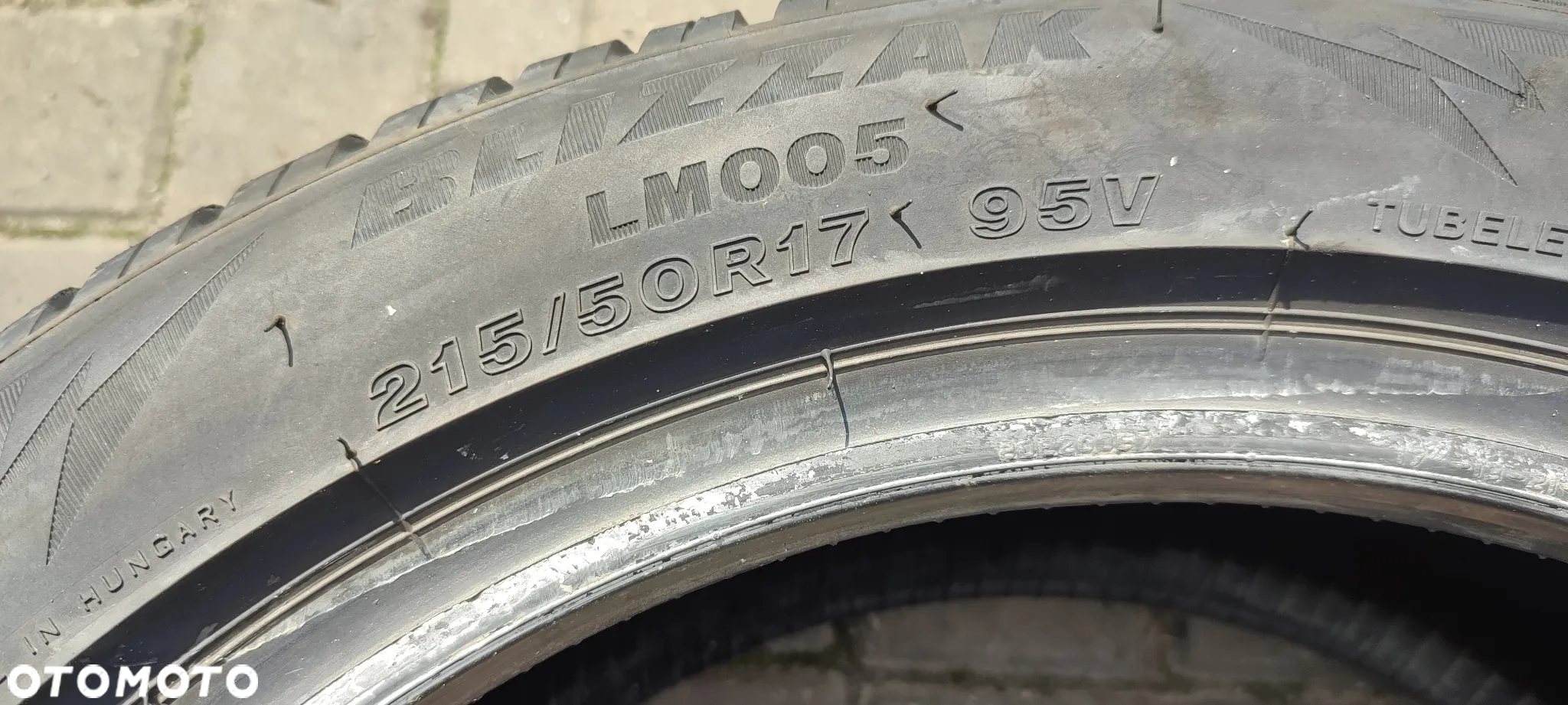 OPONY ZIMOWE 215/50R17 BRIDGESTONE BLIZZAK LM005 (1120) ZIMA KOMPLET 4 SZTUKI - 6