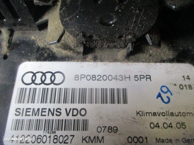 Comando Sofagem 8P0820043h AUDI A3 8P SPORTBACK 2007 2.0 Tdi 140Cv 0P Cinza SIEMENS VDO - 3