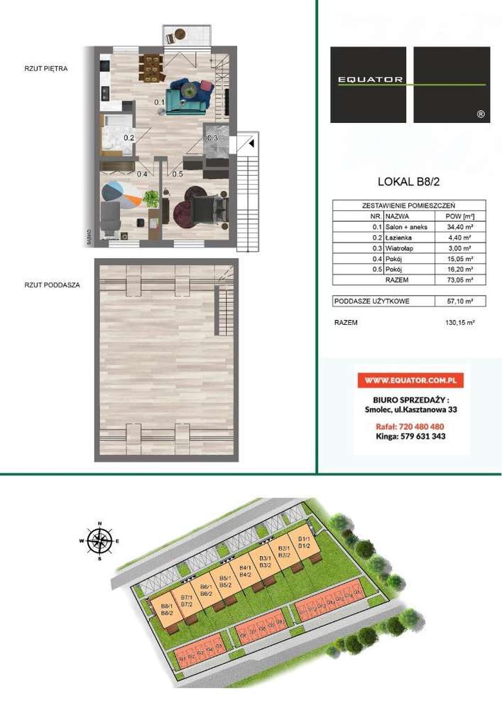 BEZCZYNSZOWE 130 m² +BALKON 3m²+m. parkingowe-DLA OSÓB BEZ PRAWA JAZDY