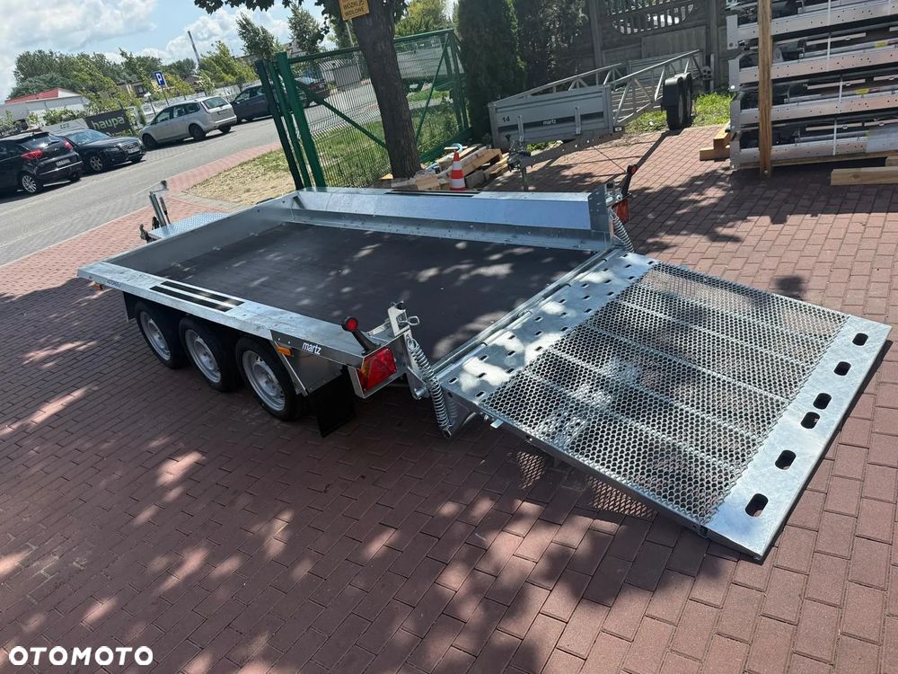 Martz Przyczepa do przewozu sprzętu budowlanego Martz Bau 350x160 3500kg 3 osie pod koparke koparka walec MOTOMUS od ręki - 9