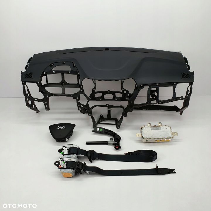 HYUNDAI i10 DESKA ROZDZIELCZA KONSOLA KOKPIT PULPIT PODUSZKI AIRBAG AIR BAG PASY KIT SET - 1