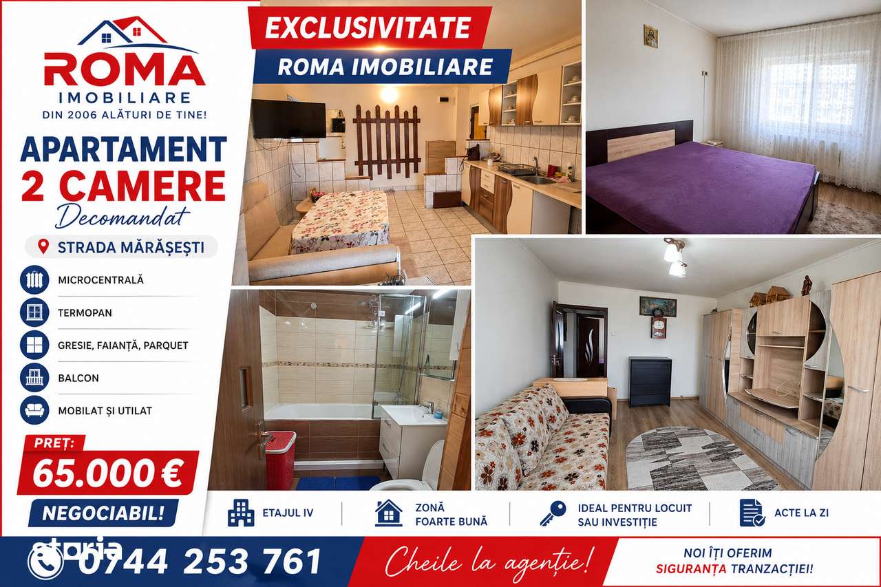 Marasesti apartament 2 camere mobilat si utilat — fotografia 1