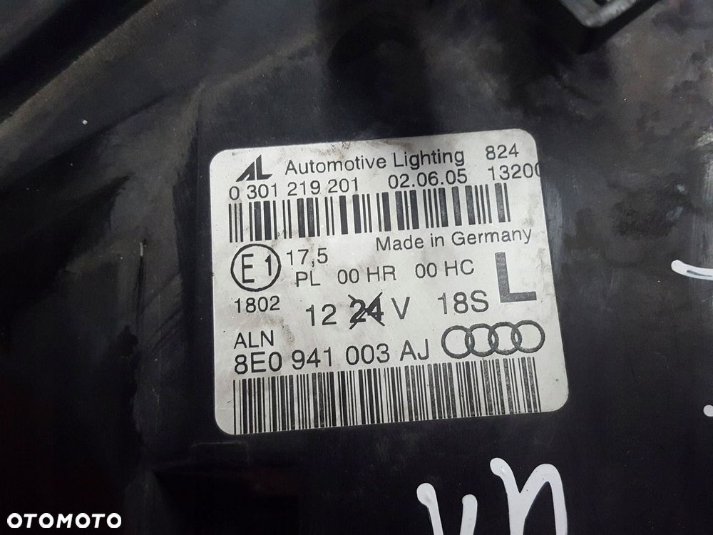 AUDI A4 B7 04-07r LAMPA LEWA PRZÓD EUROPA 8E0941003AJ - 7