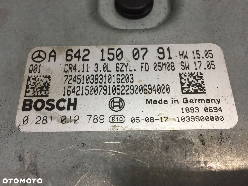 W211 zestaw do odpalenia sterownik 3.0 CDI V6 KPL - 3
