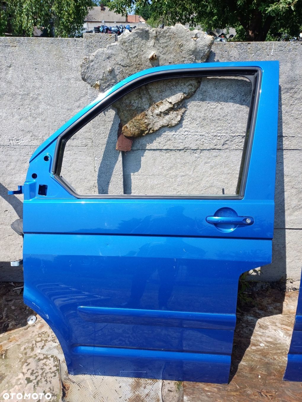 Drzwi LEWE przód Vw Transporter Multivan T5 T6 IDEALNE 06r. niebieski GOŁE - 1