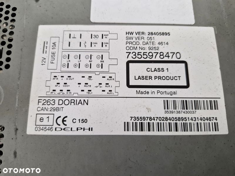 fiat doblo 2 ii opel combo d radio fabryczne nawigacja navi 7355978470 - 7