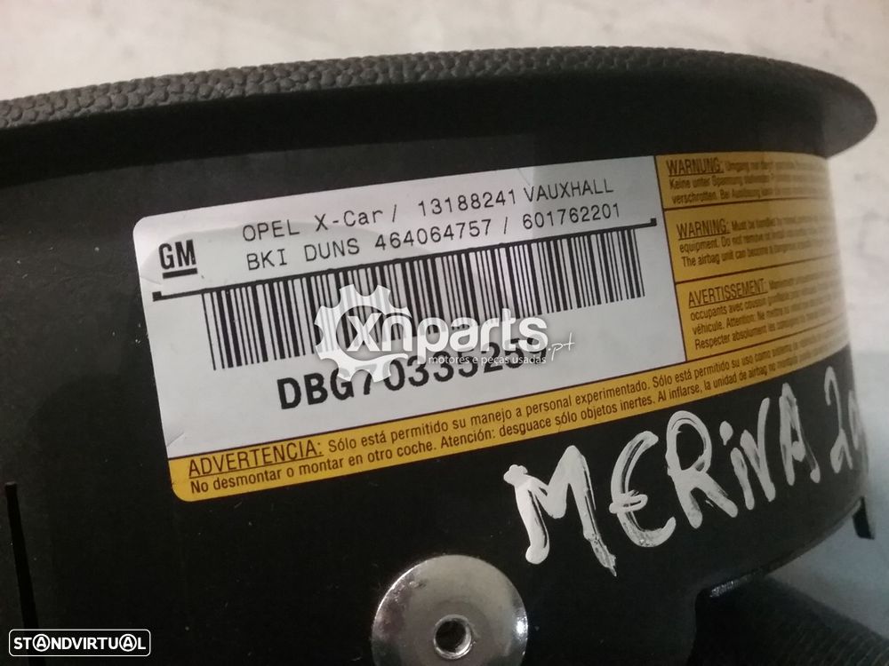 Airbag volante OPEL CORSA C COMBO MERIVA 2000 - 2009 Usado - 3