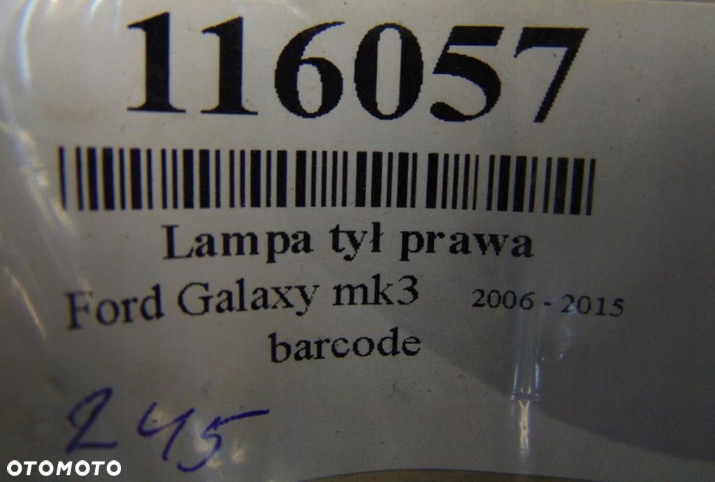 FORD GALAXY MK3 LIFT LAMPA TYL PRAWA . - 7