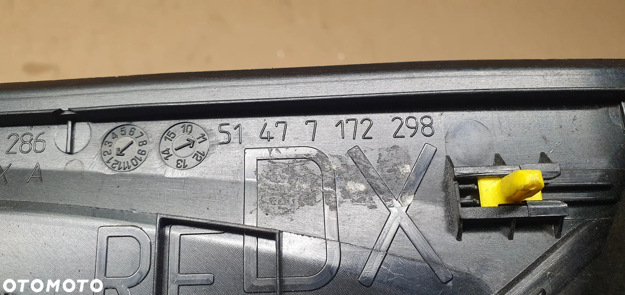 Nakładka listwa progu prawy tył BMW 3 E90 7172298 - 5