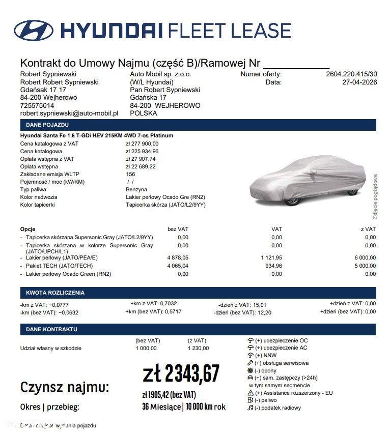 Hyundai Santa Fe 1.6 T-GDI HEV Platinum 4WD 7os - 28