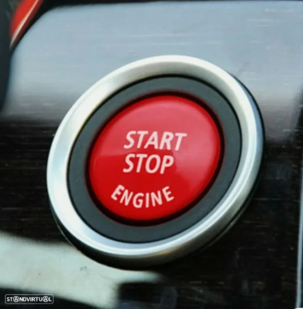 Capa Botão Start Stop Ignição BMW Series 1 3 5 6 7 X5 X6 Z4 - Vermelho