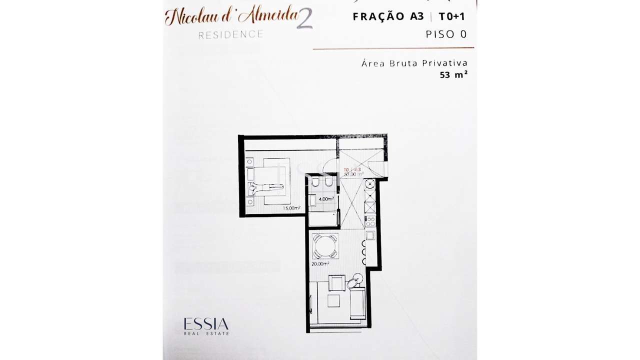 Apartamento T0+1 em Vila Nova de Gaia junto ao Metro - Grande imagem: 5/11